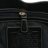 6091 Schultertasche aus schwarzem Signature Canvas