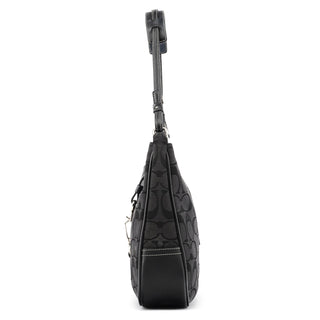 6091 Black Signature Canvas Shoulder Bag