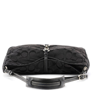 6091 Black Signature Canvas Shoulder Bag