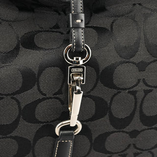 6091 Black Signature Canvas Shoulder Bag