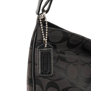 6091 Black Signature Canvas Shoulder Bag