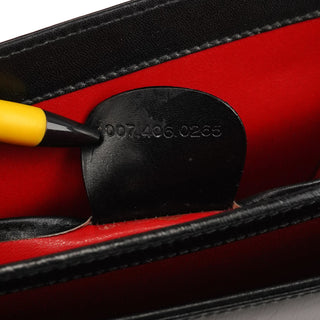 Black Leather Square G Shoulder Bag