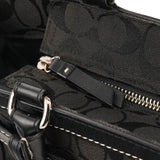 8K07 Sac cabas Hamptons en toile Signature noire
