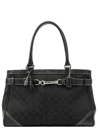 8K07 Black Signature Hamptons Tote Bag