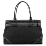 8K07 Sac cabas Hamptons en toile Signature noire