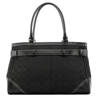 8K07 Black Signature Hamptons Tote Bag