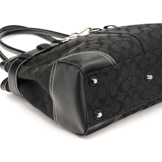 8K07 Black Signature Hamptons Tote Bag