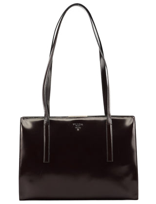 1995 Brown Spazzolato Sport Clutch Tote Bag