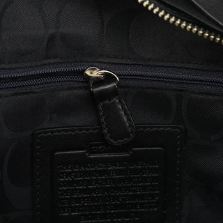 F08A70 Black Leather Hamptons Tote Bag