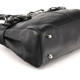 F08A70 Sac cabas Hamptons en cuir noir