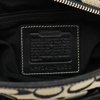 6828 Grey Black Signature Tote Bag