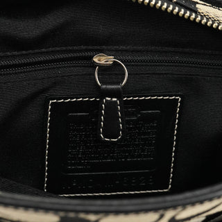 6828 Grey Black Signature Tote Bag