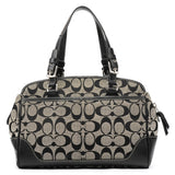 6828 Tote Bag aus Signature Canvas in Grau und Schwarz