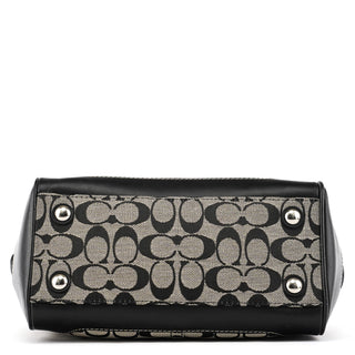 6828 Grey Black Signature Tote Bag