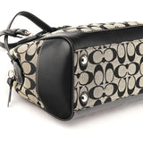 6828 Tote Bag aus Signature Canvas in Grau und Schwarz