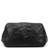Pink Black Suede Leather Tassel Tote Bag