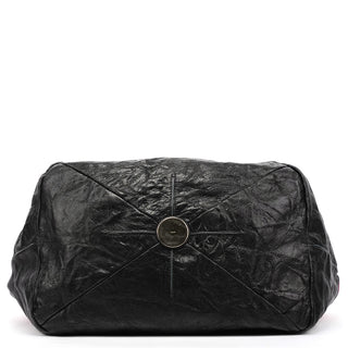 Pink Black Suede Leather Tassel Tote Bag