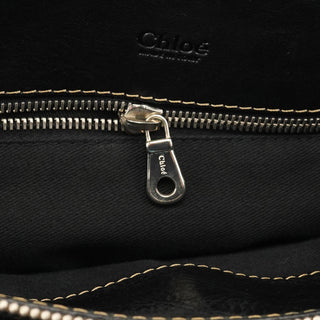 Black Leather Edith 2-Way Bag