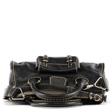 Sac deux portés Edith en cuir noir