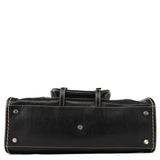 Sac deux portés Edith en cuir noir
