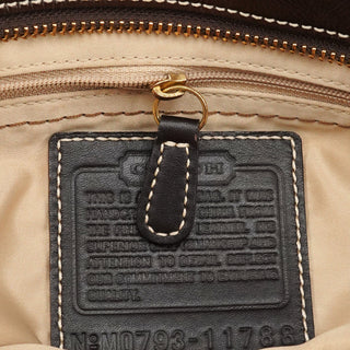 11788 Brown Patent Leather Turnlock Tote Bag