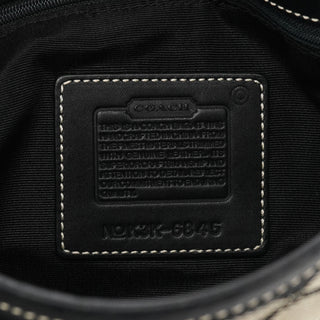 6845 Grey Black Signature Canvas Shoulder Bag