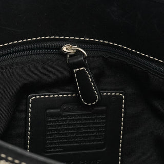 6845 Grey Black Signature Canvas Shoulder Bag