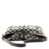 6845 Grey Black Signature Canvas Shoulder Bag