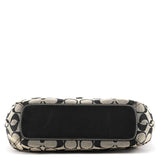 6845 Grey Black Signature Canvas Shoulder Bag