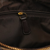 Sac deux portés Soho en toile Signature beige et marron