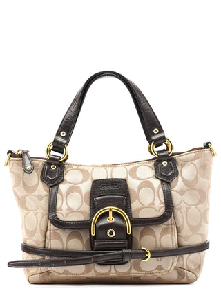 Beige Brown Signature Soho 2-Way Bag
