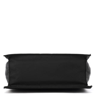 Black Tessuto Metal Nylon Top Handle Bag