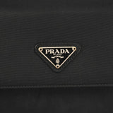 Black Tessuto Metal Nylon Top Handle Bag