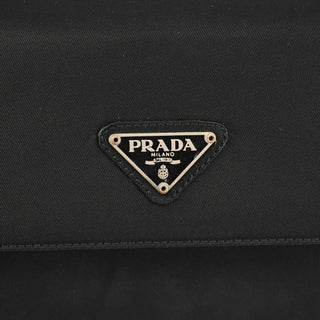 Black Tessuto Metal Nylon Top Handle Bag