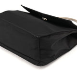 Black Tessuto Metal Nylon Top Handle Bag
