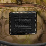 Beige Black Straw Leather Legacy Soho Tote Bag