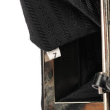 B6519 Black Tessuto Metal Nylon Clutch Shoulder Bag