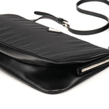 B6519 Black Tessuto Metal Nylon Clutch Shoulder Bag