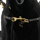 10214 Black Pebbled Leather Hamptons Tote Bag