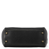 10214 Black Pebbled Leather Hamptons Tote Bag