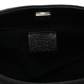 001 3739 Black Nylon Bamboo Shoulder Bag