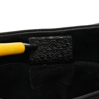 001 3739 Black Nylon Bamboo Shoulder Bag