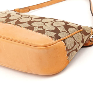 6094 Beige Tan Signature Signature Demi Shoulder Bag