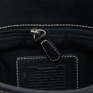 6845 Grey Black Signature Canvas Hobo Shoulder Bag