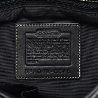 6845 Black Signature Canvas Hampton Shoulder Bag