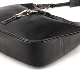 7778 Sac porté épaule Ergo en cuir noir