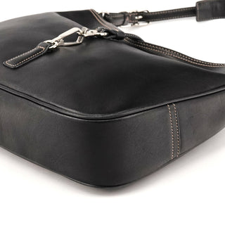 7778 Black Leather Ergo Shoulder Bag