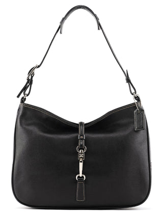 7778 Black Leather Ergo Shoulder Bag