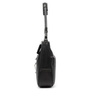 7778 Black Leather Ergo Shoulder Bag