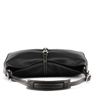 7778 Black Leather Ergo Shoulder Bag